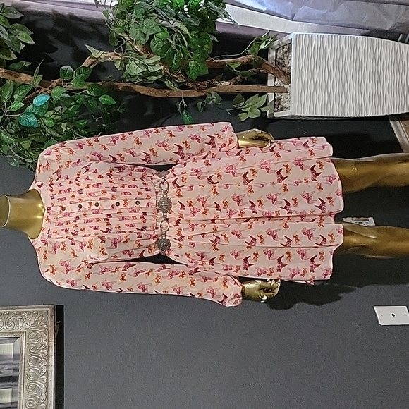 Modcloth Dresses & Skirts - ModCloth Pink Horses Charms My Heart Novelty Babydoll Dress Size XS